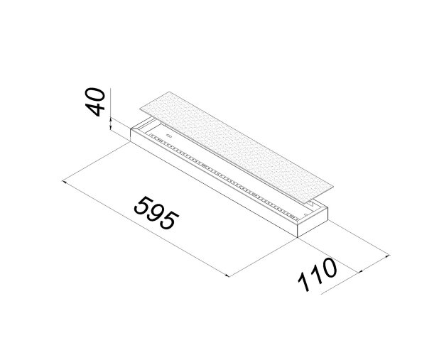 Универсальный офисный светодиодный светильник узкий 10 Вт IP20 595x110x40 мм 4000K Опал - фото 2