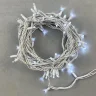 Гирлянда Нить 10м Белая с Мерцанием Белого Диода 220В, 75 LED, Провод Белый Каучук, IP65. Фото 1.
