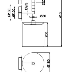 Настенный светильник (бра) Torony E14x1 (Хром)