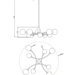 Люстра Freya FR5116PL-08BS (Латунь)
