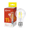 Лампа светодиодная LED-A60-deco 11Вт 230В Е27 3000К 1160Лм прозрачная IN HOME - Фото
