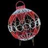 Светодиодная Фигура &#171;Новогодний Шар&#187; 1,3м Красно-Белый 220В, IP65. Фото 1.