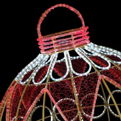 Светодиодная Фигура &amp;#171;Новогодний Шар&amp;#187; 1,3м Красно-Белый 220В, IP65