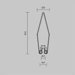 Комплект креплений (для профиля ALM-8832-S-2M) ALM-8832-MT 4 шт. (Серебро) 642006