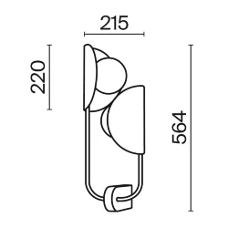 Настенный светильник (бра) Tropic G9х2 (Латунь)