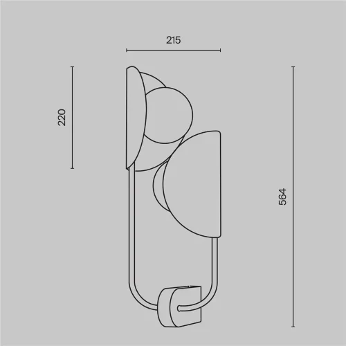 Настенный светильник (бра) Tropic G9х2 (Латунь) - фото 10