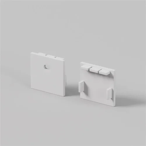Комплект заглушек (для профиля ALM-4625-S-2M) 2 шт. (Белый) - фото 2