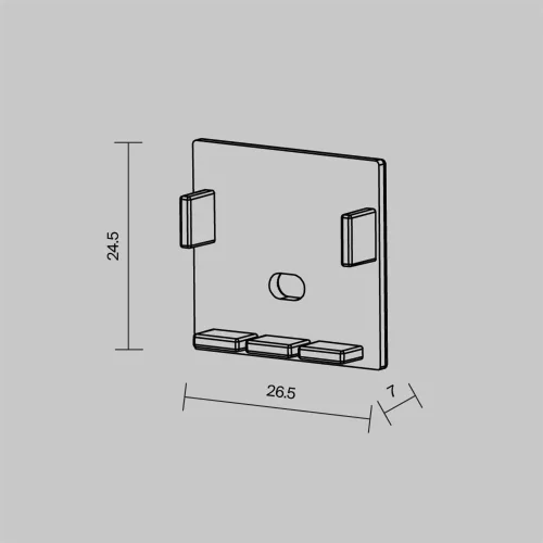Комплект заглушек (для профиля ALM-4625-S-2M) 2 шт. (Белый) - фото 6