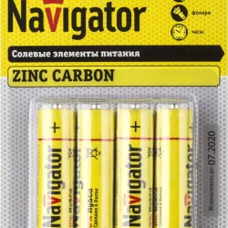 Элемент питания солевой AA/R6 94 758 NBT-NS-R6-BP4 (блист.4шт) Navigator 94758