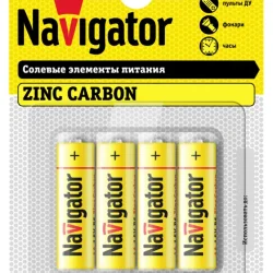 Элемент питания солевой AA/R6 94 758 NBT-NS-R6-BP4 (блист.4шт) Navigator 94758