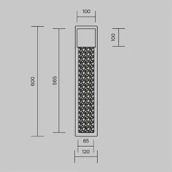 Настенный светильник (бра) Golthic 3000К 30Вт (Черный)
