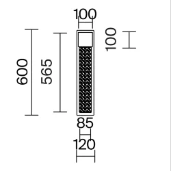 Настенный светильник (бра) Голтик / Golthic 3000К 30Вт (Черный) MOD474WL-L30B3K
