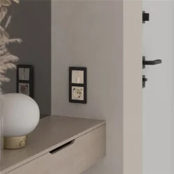 Выключатель двухклавишный проходной с подсветкой (айвори акрил) W1122143