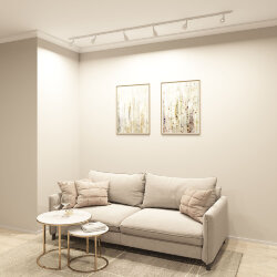 Трековый светильник IP 20, 15 Вт, GU10, белый, алюминий, пластик, Denkirs DK6050-WH