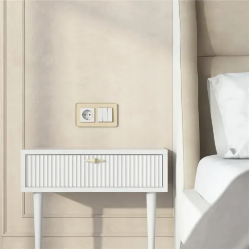 Рамка из стекла на 2 поста Elite айвори W0022443 - фото 3