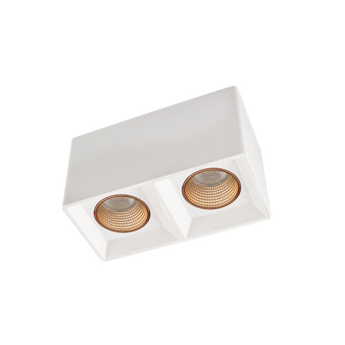 DK3085-WH+BR Светильник накладной IP 20, 10 Вт, GU5.3, LED, белый/бронзовый, пластик.