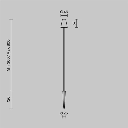 Ландшафтный светильник Cane 3000K 1,5Вт IP 65 (Матовый Черный) - фото 8