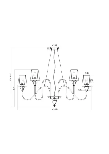 Люстра Florero E14x9 (Хром) - фото 7