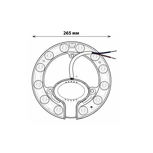 ULE-Q930-42W-4000K IP40 CLEAR Светильник-модуль светодиодный с драйвером, 220В, диаметр 265мм, Белый свет 4000K, Угол 180градусов, TM Volpe - фото 9