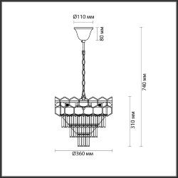 Люстра «LUMION» 5231/6, серия: KAZ (крепление на крюк) - -