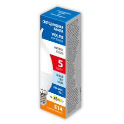 LED-CW37-5W-4000K-E14-FR-SLS Лампа светодиодная, Форма свеча на ветру, матовая, Белый свет 4000K