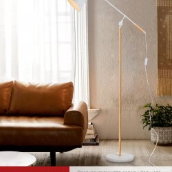 Светильник напольный под лампу ТНО 01К-Е27Б 230В белый плафон, белый корпус IN HOME