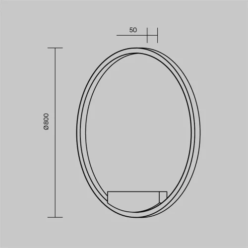 Настенный светильник (бра) Рим / Rim 3000-4000К 52Вт (Черный) MOD058WL-L50BK - фото 5