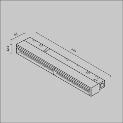 Трековый светильник Parete Exility 2700-6000K 12W 120° Dim Smart (Черный)
