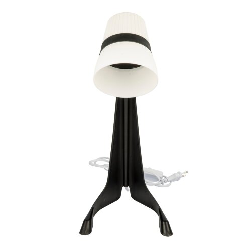 ULO-K22 D-E14-A BLACK-WHITE Светильник настольный, 40W, Цоколь E14, Механический выключатель, Черный с белым - фото 3
