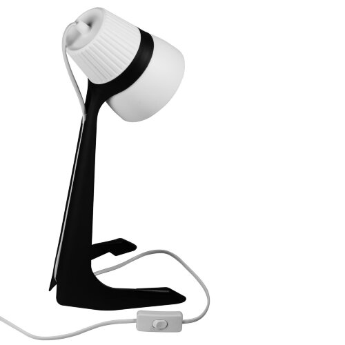 ULO-K22 D-E14-A BLACK-WHITE Светильник настольный, 40W, Цоколь E14, Механический выключатель, Черный с белым - фото 6