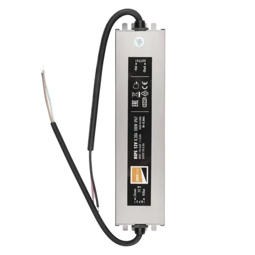 Блок питания для светодиодной ленты 100Вт 8.3А 12В IP67 BSPS влагозащ. метал. JazzWay 3329280A - фото