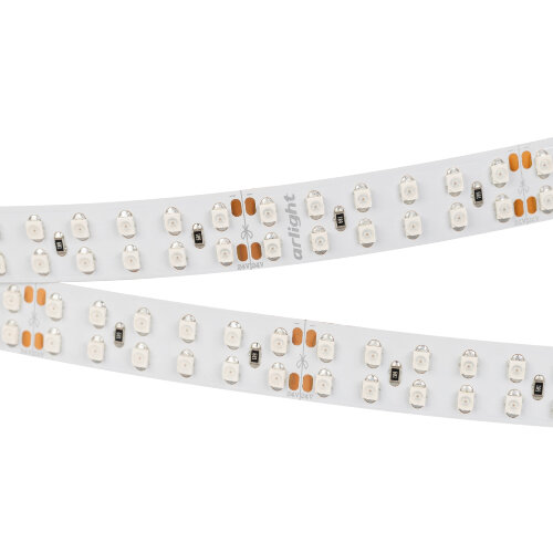 Светодиодная лента RT 2-5000 24V Yellow 2х2 (3528, 1200 LED, LUX) (Arlight, 19.2 Вт/м, IP20) 008774 - фото 2