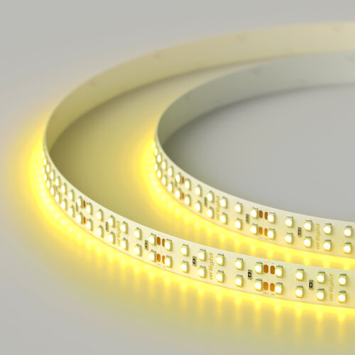 Светодиодная лента RT 2-5000 24V Yellow 2х2 (3528, 1200 LED, LUX) (Arlight, 19.2 Вт/м, IP20) 008774 - фото 3