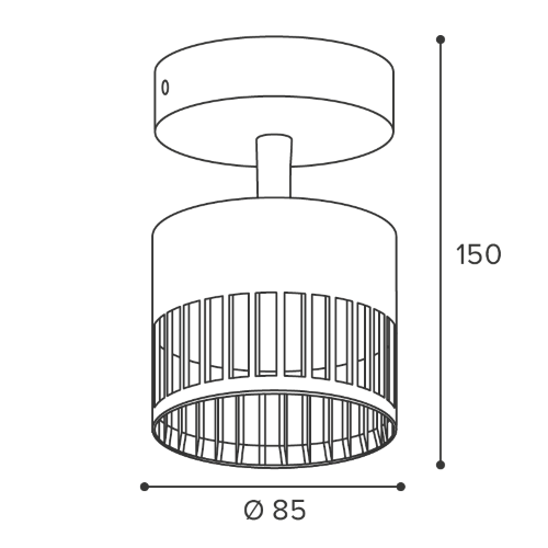 Светильник WOLTA WSL-GX53/19B-1 под лампу GX53 Черный PORTA - фото 2.