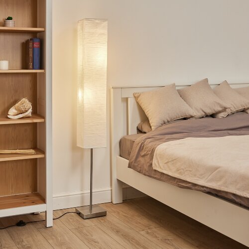 UML-T400 2хE27 WHITE Торшер напольный под две лампы E27, 2х60W, Механический выключатель, Белый - фото 9