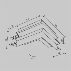 Коннектор внешний Exility встраиваемый под ГКЛ 9,5мм, белый (Белый)
