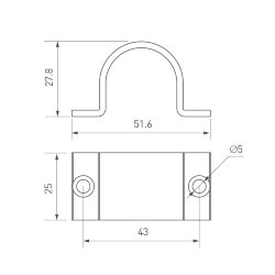 Держатель ARL-MOONLIGHT-R25-CLIP-TN CLEAR (Arlight, Пластик)