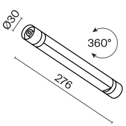 Светильник Базис / Basis для системы освещения Shelf 3000К 6Вт 100° (Черный) C147CL-L300-6W3K-B
