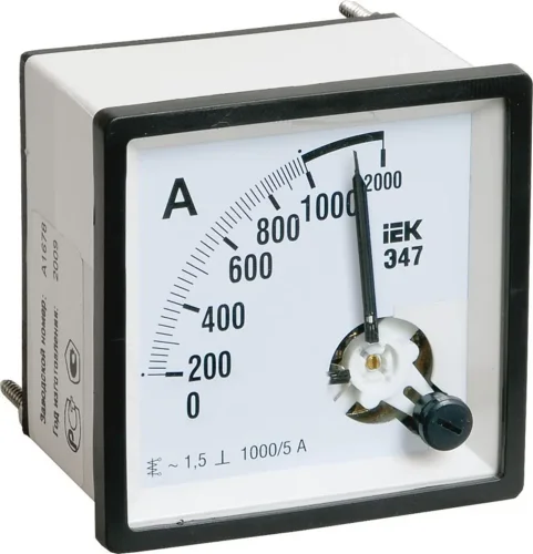 Амперметр Э47 72х72мм 1000/5А кл. точн. 1.5 IEK IPA10-6-1000-E - фото