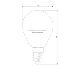 Светодиодная лампа Mini Classic LED 9W 6500K E14 BLE1444 (058934)