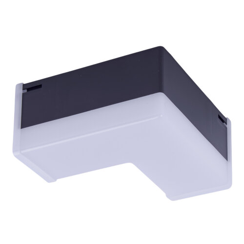 ULO-N11L-8W-6500K-120D IP40 BLACK Светильник светодиодный L-образный, Угол 120 градусов, Белый свет 6500K, 2000Лм, Алюминий, Цвет черный, TM Uniel - фото 1