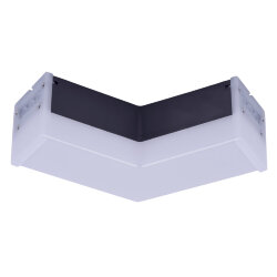 ULO-N11L-8W-6500K-120D IP40 BLACK Светильник светодиодный L-образный, Угол 120 градусов, Белый свет 6500K, 2000Лм, Алюминий, Цвет черный, TM Uniel