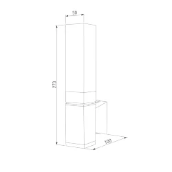 Уличный настенный светодиодный светильник Чёрный IP54 1534 TECHNO LED (052856)