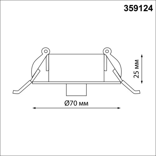 База для встраиваемого монтажа светильников 359128-359133 «Novotech» 359124, серия: RAMO. Фото 3.