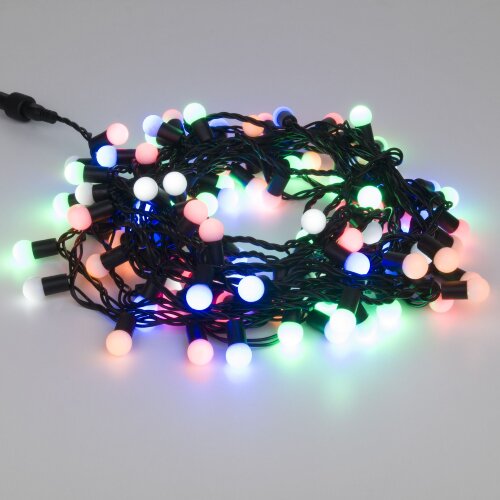 Гирлянда нить мульти с эффектом мерцания 10м IP65 - Фото 2