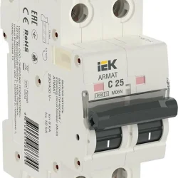 Выключатель автоматический модульный 2п C 25А M06N ARMAT IEK AR-M06N-2-C025