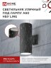 Светильник уличный настенный двусторонний НБУ LINE-2хA60-BL алюминиевый черный IP54 IN HOME - Фото 5
