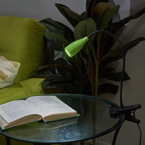 ULM-D501 4W-4000K GREEN Светильник настольный светодиодный прищепка, Механический выключатель, Зеленый, TM Uniel - фото 6