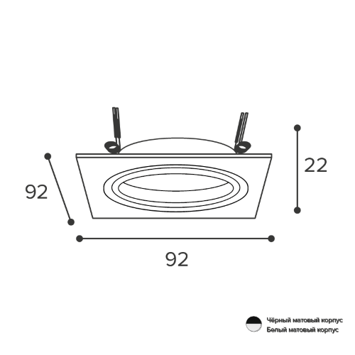 Светильник WOLTA WDL-GU5.3/01BL-S лампу GU5.3 Черный ALTO - фото 2.