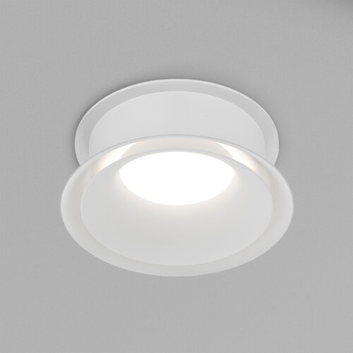 DK2403-WH Встраиваемый светильник влагозащ., IP 44, 15 Вт, GU10, белый, алюминий.